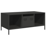 vidaXL Măsuță de cafea, negru, 101,5x50x43,5 cm, oțel laminat la rece vidaXL Măsuță de cafea, negru, 101,5x50x43,5 cm, oțel laminat la rece