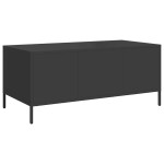 vidaXL Măsuță de cafea, negru, 101,5x50x43,5 cm, oțel laminat la rece vidaXL Măsuță de cafea, negru, 101,5x50x43,5 cm, oțel laminat la rece