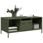vidaXL Măsuță cafea verde măsliniu oțel laminat la rece vidaXL Măsuță cafea verde măsliniu oțel laminat la rece
