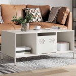 vidaXL Măsuță de cafea, negru, 101,5x50x43,5 cm, oțel laminat la rece vidaXL Măsuță de cafea, negru, 101,5x50x43,5 cm, oțel laminat la rece