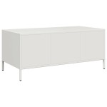 vidaXL Măsuță de cafea, negru, 101,5x50x43,5 cm, oțel laminat la rece vidaXL Măsuță de cafea, negru, 101,5x50x43,5 cm, oțel laminat la rece
