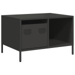 vidaXL Măsuță de cafea, negru, 68,5x50x43,5 cm, oțel laminat la rece vidaXL Măsuță de cafea, negru, 68,5x50x43,5 cm, oțel laminat la rece