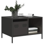 vidaXL Măsuță de cafea, negru, 68,5x50x43,5 cm, oțel laminat la rece vidaXL Măsuță de cafea, negru, 68,5x50x43,5 cm, oțel laminat la rece