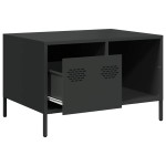 vidaXL Măsuță de cafea, negru, 68,5x50x43,5 cm, oțel laminat la rece vidaXL Măsuță de cafea, negru, 68,5x50x43,5 cm, oțel laminat la rece