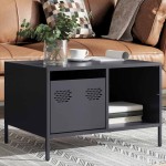 vidaXL Măsuță de cafea, antracit, 68,5x50x43,5cm, oțel laminat la rece vidaXL Măsuță de cafea, antracit, 68,5x50x43,5cm, oțel laminat la rece