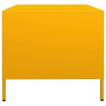 vidaXL Măsuță de cafea galben muștar oțel laminat la rece