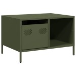 vidaXL Măsuță cafea verde măsliniu 68,5x50x43,5cm oțel laminat la rece vidaXL Măsuță cafea verde măsliniu 68,5x50x43,5cm oțel laminat la rece