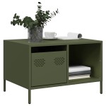 vidaXL Măsuță cafea verde măsliniu 68,5x50x43,5cm oțel laminat la rece vidaXL Măsuță cafea verde măsliniu 68,5x50x43,5cm oțel laminat la rece