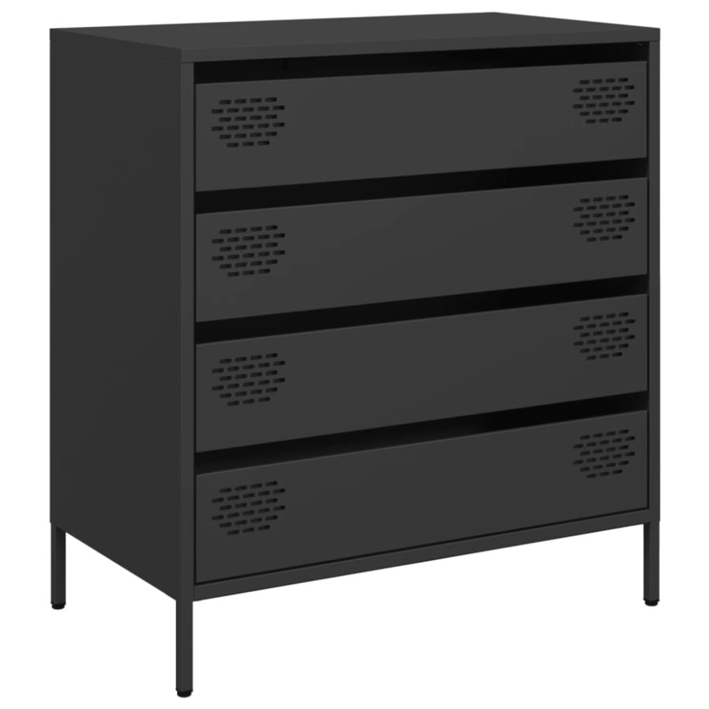 vidaXL Dulap, negru, 68x39x73,5 cm, oțel laminat la rece
