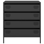 vidaXL Dulap, negru, 68x39x73,5 cm, oțel laminat la rece vidaXL Dulap, negru, 68x39x73,5 cm, oțel laminat la rece