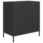 vidaXL Dulap, negru, 68x39x73,5 cm, oțel laminat la rece vidaXL Dulap, negru, 68x39x73,5 cm, oțel laminat la rece