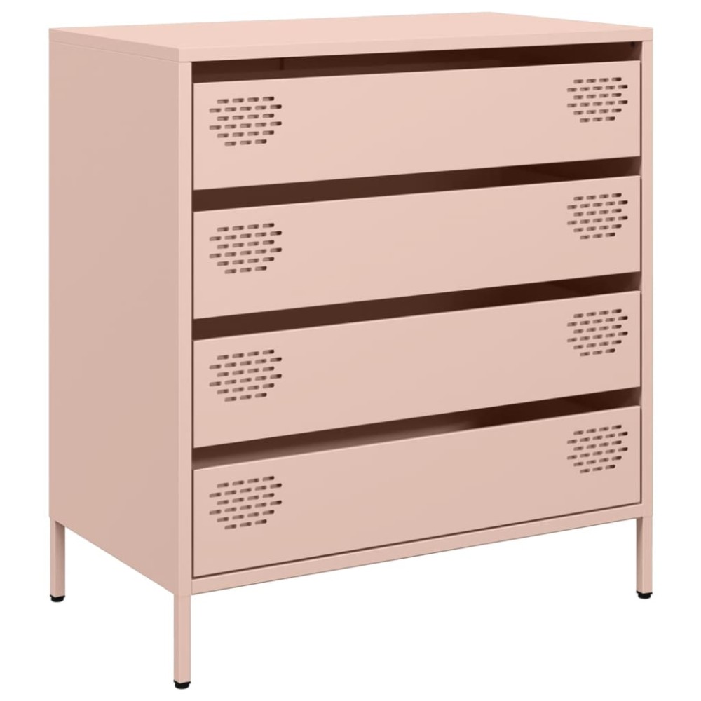 vidaXL Dulap, roz, 68x39x73,5 cm, oțel laminat la rece