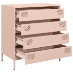 vidaXL Dulap, roz, 68x39x73,5 cm, oțel laminat la rece