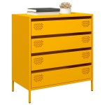 vidaXL Dulap, galben muștar, 68x39x73,5 cm, oțel laminat la rece vidaXL Dulap, galben muștar, 68x39x73,5 cm, oțel laminat la rece