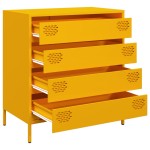 vidaXL Dulap, galben muștar, 68x39x73,5 cm, oțel laminat la rece vidaXL Dulap, galben muștar, 68x39x73,5 cm, oțel laminat la rece