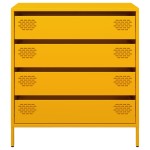 vidaXL Dulap, galben muștar, 68x39x73,5 cm, oțel laminat la rece vidaXL Dulap, galben muștar, 68x39x73,5 cm, oțel laminat la rece