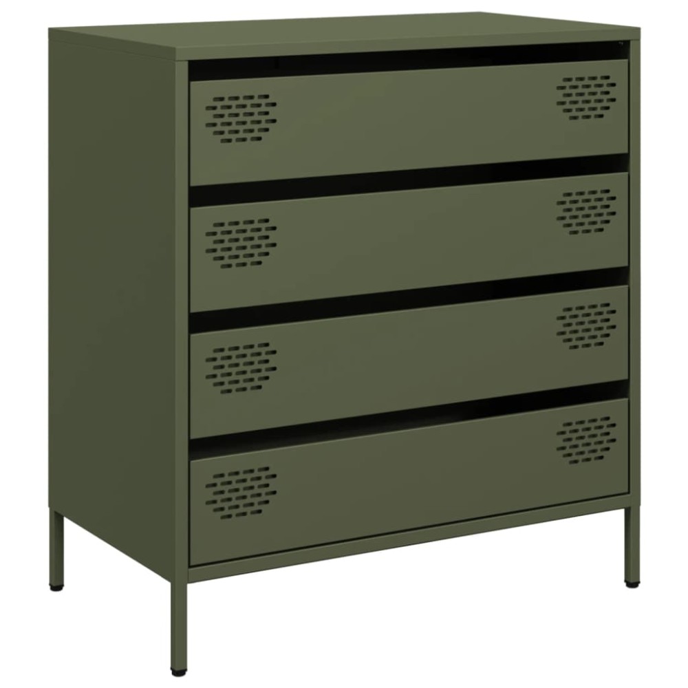 vidaXL Dulap, verde măsliniu, 68x39x73,5 cm, oțel laminat la rece