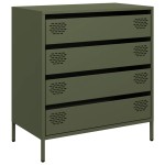 vidaXL Dulap, verde măsliniu, 68x39x73,5 cm, oțel laminat la rece
