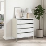 vidaXL Dulap, alb, 68x39x73,5 cm, oțel laminat la rece
