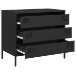 vidaXL Dulap, negru, 68x39x58,5 cm, oțel laminat la rece