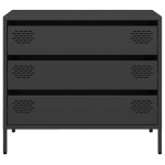 vidaXL Dulap, negru, 68x39x58,5 cm, oțel laminat la rece