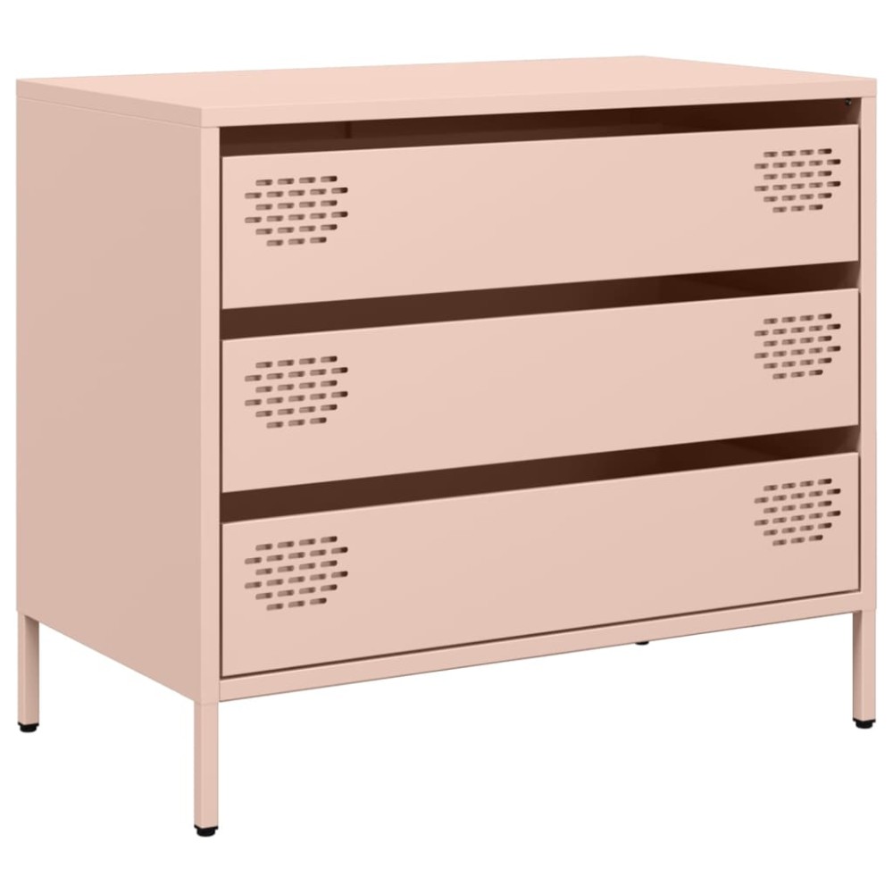 vidaXL Dulap, roz, 68x39x58,5 cm, oțel laminat la rece