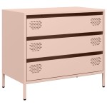 vidaXL Dulap, roz, 68x39x58,5 cm, oțel laminat la rece