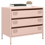 vidaXL Dulap, roz, 68x39x58,5 cm, oțel laminat la rece