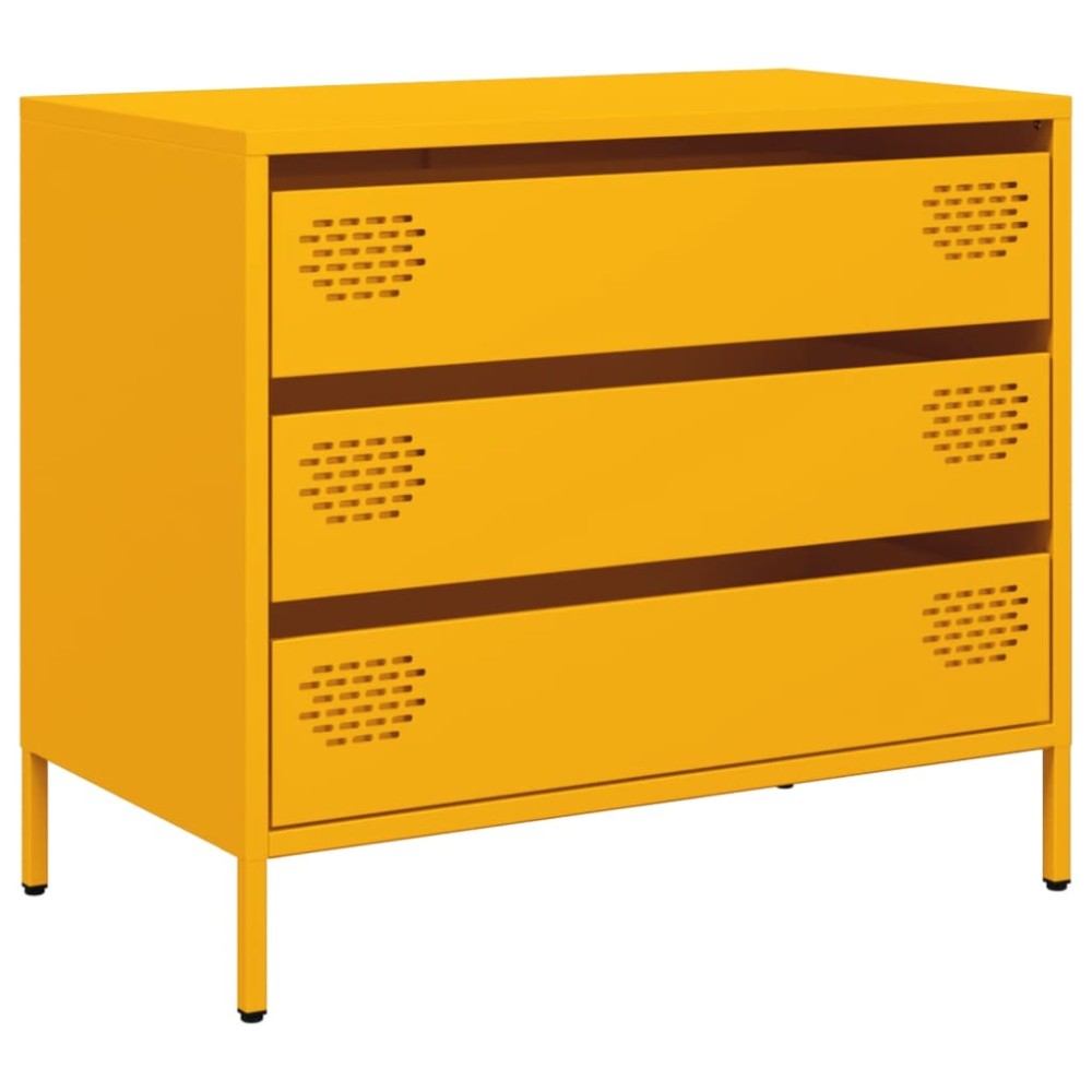 vidaXL Dulap, galben muștar, 68x39x58,5 cm, oțel laminat la rece