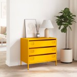 vidaXL Dulap, galben muștar, 68x39x58,5 cm, oțel laminat la rece vidaXL Dulap, galben muștar, 68x39x58,5 cm, oțel laminat la rece