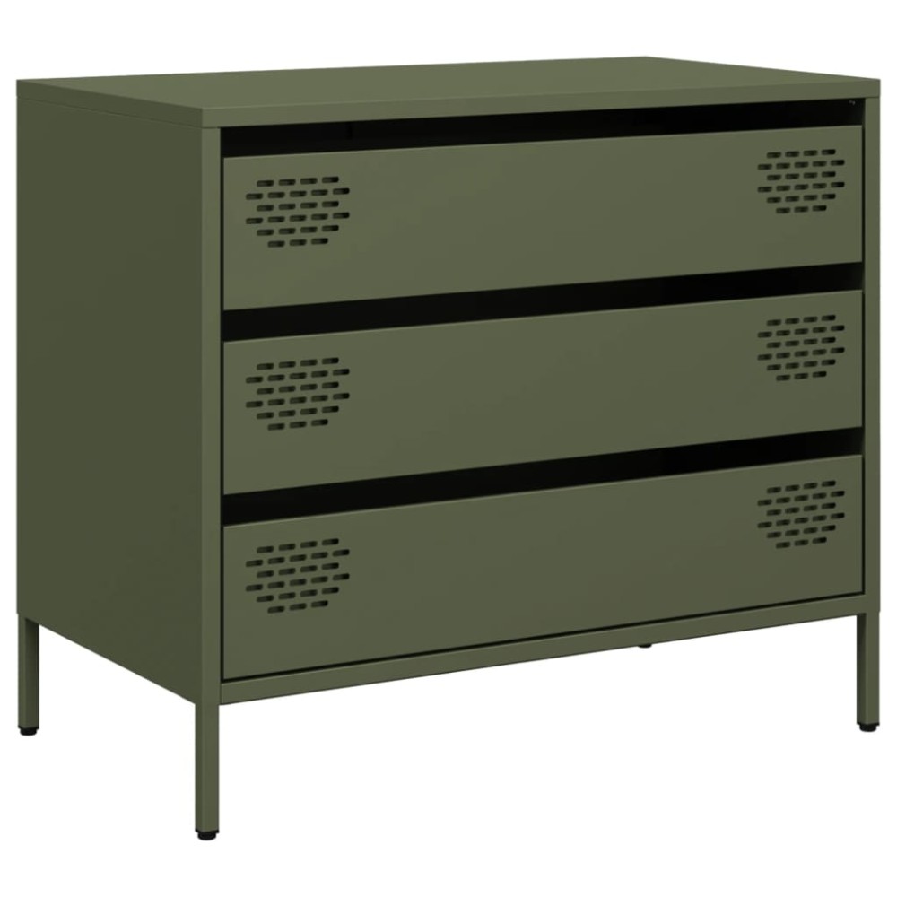 vidaXL Dulap, verde măsliniu, 68x39x58,5 cm, oțel laminat la rece