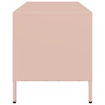 vidaXL Dulap TV, roz, 101,5x39x43,5 cm, oțel laminat la rece