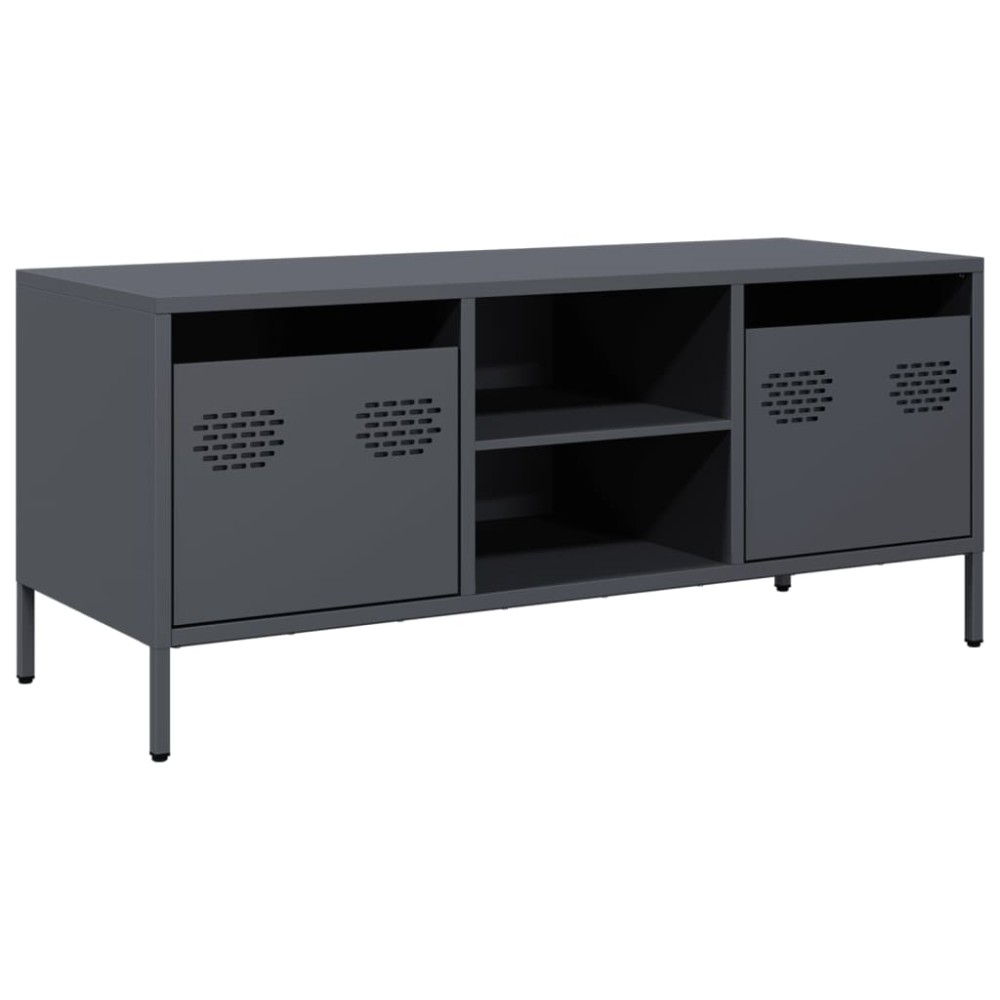 vidaXL Dulap TV, antracit, 101,5x39x43,5 cm, oțel laminat la rece