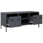 vidaXL Dulap TV, antracit, 101,5x39x43,5 cm, oțel laminat la rece