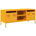 vidaXL Dulap TV, galben muștar, 101,5x39x43,5 cm, oțel laminat la rece