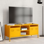 vidaXL Dulap TV, galben muștar, 101,5x39x43,5 cm, oțel laminat la rece