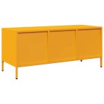 vidaXL Dulap TV, galben muștar, 101,5x39x43,5 cm, oțel laminat la rece