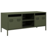 vidaXL Dulap TV, verde măsliniu, 101,5x39x43,5cm, oțel laminat la rece vidaXL Dulap TV, verde măsliniu, 101,5x39x43,5cm, oțel laminat la rece