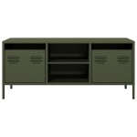 vidaXL Dulap TV, verde măsliniu, 101,5x39x43,5cm, oțel laminat la rece vidaXL Dulap TV, verde măsliniu, 101,5x39x43,5cm, oțel laminat la rece