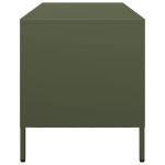 vidaXL Dulap TV, verde măsliniu, 101,5x39x43,5cm, oțel laminat la rece vidaXL Dulap TV, verde măsliniu, 101,5x39x43,5cm, oțel laminat la rece