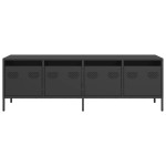 vidaXL Dulap TV, negru, 135x39x43,5 cm, oțel laminat la rece