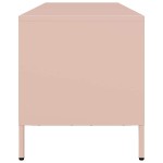 vidaXL Dulap TV, roz, 135x39x43,5 cm, oțel laminat la rece