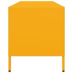 vidaXL Dulap TV, galben muștar, 135x39x43,5 cm, oțel laminat la rece