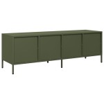 vidaXL Dulap TV, verde măsliniu, 135x39x43,5 cm, oțel laminat la rece vidaXL Dulap TV, verde măsliniu, 135x39x43,5 cm, oțel laminat la rece