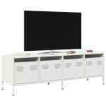vidaXL Dulap TV, alb, 135x39x43,5 cm, oțel laminat la rece vidaXL Dulap TV, alb, 135x39x43,5 cm, oțel laminat la rece