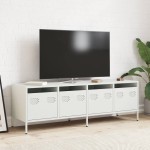 vidaXL Dulap TV, alb, 135x39x43,5 cm, oțel laminat la rece vidaXL Dulap TV, alb, 135x39x43,5 cm, oțel laminat la rece