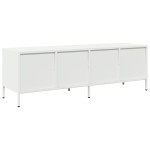 vidaXL Dulap TV, alb, 135x39x43,5 cm, oțel laminat la rece vidaXL Dulap TV, alb, 135x39x43,5 cm, oțel laminat la rece