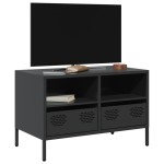 vidaXL Dulap TV, negru, 68x39x43,5 cm, oțel laminat la rece vidaXL Dulap TV, negru, 68x39x43,5 cm, oțel laminat la rece