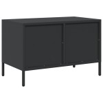 vidaXL Dulap TV, negru, 68x39x43,5 cm, oțel laminat la rece vidaXL Dulap TV, negru, 68x39x43,5 cm, oțel laminat la rece