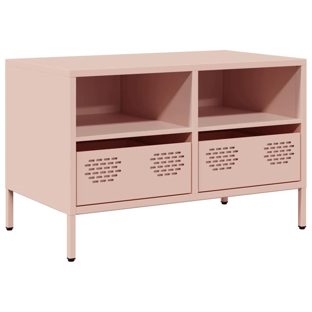 vidaXL Dulap TV, roz, 68x39x43,5 cm, oțel laminat la rece